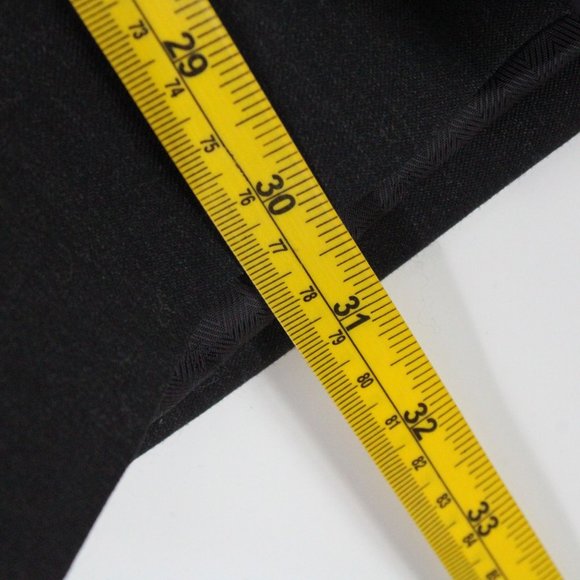 Joseph Feiss Blazer Mens Black Two Button Front 100% Wool Size 48 Short/46 Waist - Picture 10 of 10